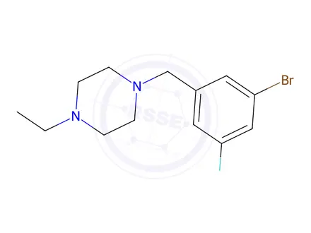Chemical structure of 1-(3-Bromo-5-fluorobenzyl)-4-ethylpiperazine