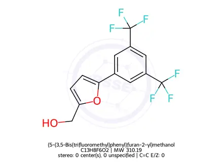 Chemical structure of (5-(3,5-Bis(trifluoromethyl)phenyl)furan-2-yl)methanol