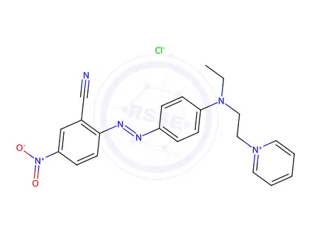 Chemical structure of 1-[2-[[4-[(2-cyano-4-nitrophenyl)azo]phenyl]ethylamino]ethyl]pyridinium chloride