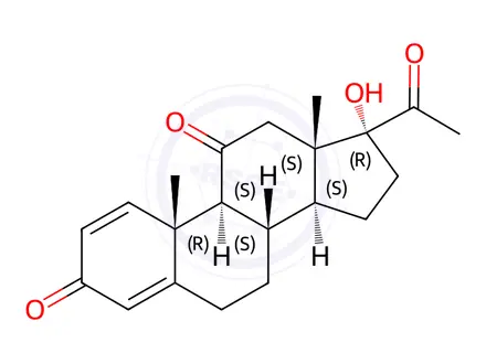 Chemical structure of 17-Hydroxypregna-1,4-diene-3,11,20-trione