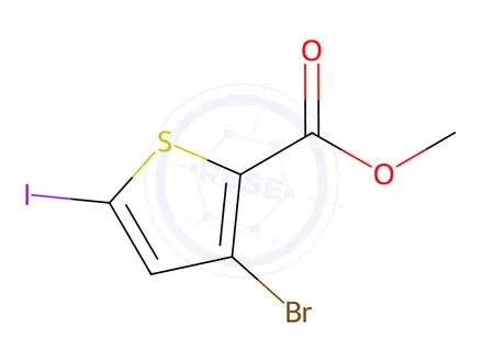 Chemical structure of methyl 3-bromo-5-iodo-thiophene-2-carboxylate