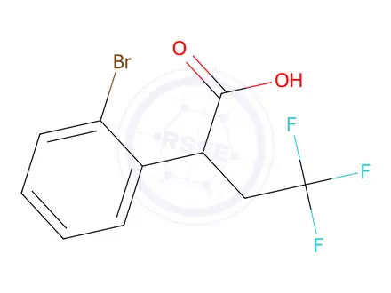 Chemical structure of 2-(2-Bromophenyl)-4,4,4-trifluorobutanoic acid