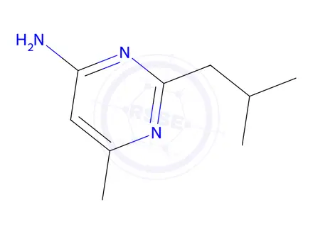 Chemical structure of 6-Methyl-2-(2-methylpropyl)pyrimidin-4-amine