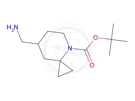 Chemical structure of Tert-butyl 7-(aminomethyl)-4-azaspiro[2.5]Octane-4-carboxylate