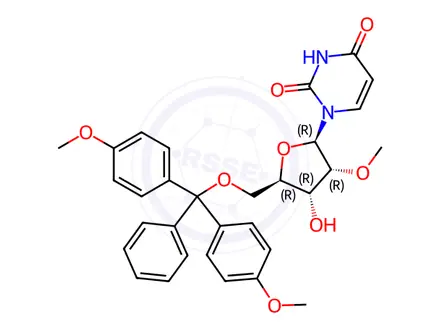 Chemical structure of 5′-O-DMT-2′-O-methyluridine