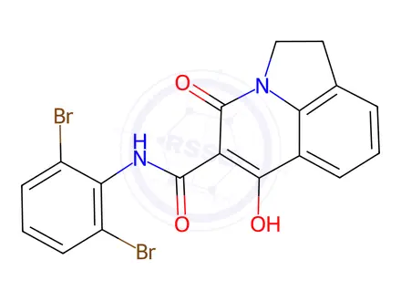 Chemical structure of N-(2,6-Dibromophenyl)-9-hydroxy-11-oxo-1-azatricyclo[6.3.1.0^{4,12}]dodeca-4,6,8(12),9-tetraene-10-carboxamide