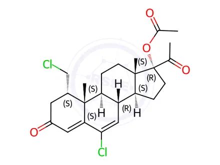 Chemical structure of Cyproterone Acetate Impurity 3(Cyproterone Acetate EP Impurity C)