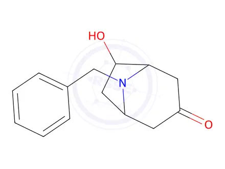 Chemical structure of 8-Benzyl-6-hydroxy-8-azabicyclo[3.2.1]octan-3-one