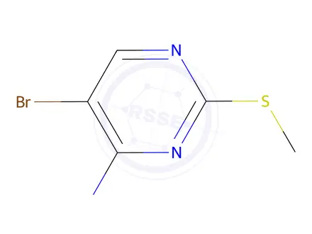Chemical structure of 5-Bromo-2-(methylsulfanyl)pyrimidin-4-amine