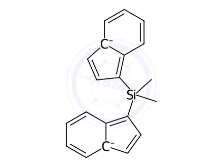 Chemical structure of rac-Bis-indenyl-diMethylsilyl-hafniuMdiMethyl