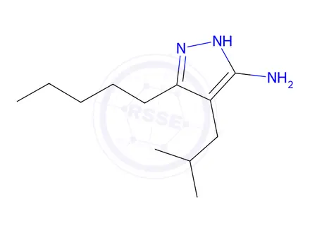 Chemical structure of 4-Isobutyl-3-pentyl-1h-pyrazol-5-amine
