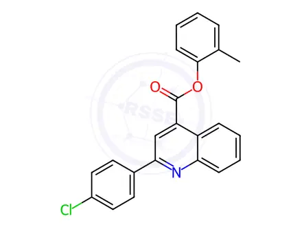 Chemical structure of o-Tolyl 2-(4-chlorophenyl)quinoline-4-carboxylate