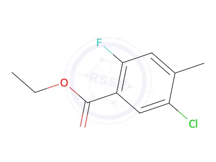 Chemical structure of ethyl 5-chloro-2-fluoro-4-methylbenzoate