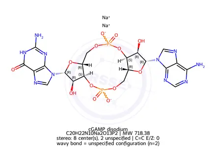 Chemical structure of cGAMP disodium
