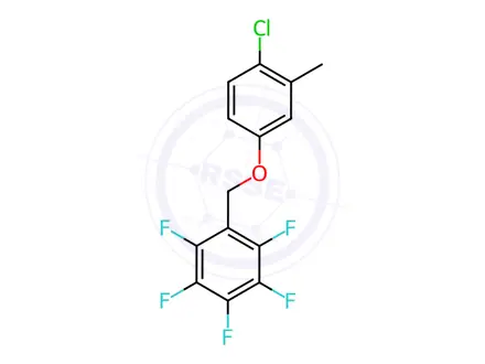 Chemical structure of 4-Chloro-3-cresol-PFB