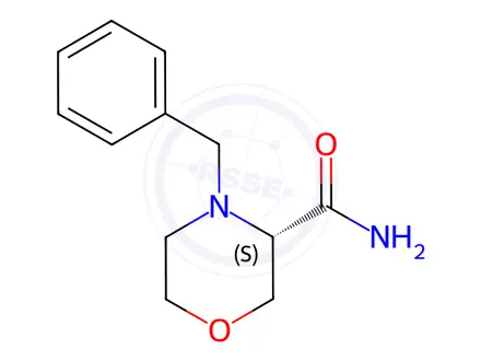 Chemical structure of 3-Morpholinecarboxamide, 4-(phenylmethyl)-, (3S)-