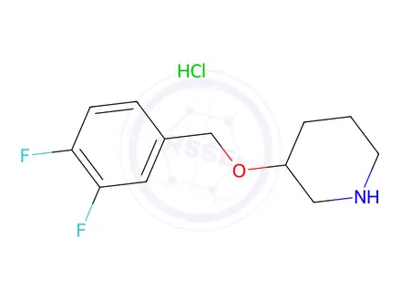 Chemical structure of 3-((3,4-Difluorobenzyl)oxy)-piperidine hydrochloride