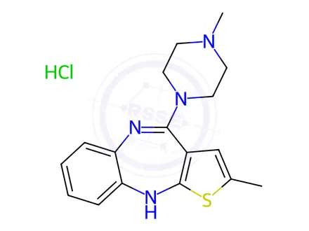 Chemical structure of Olanzapine Hydrochloride