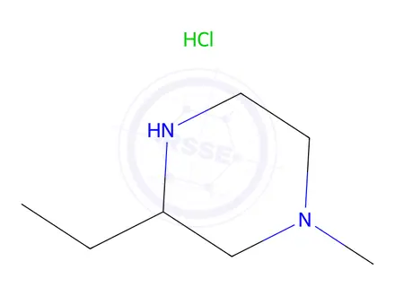 Chemical structure of 3-ethyl-1-methyl-piperazine;hydrochloride