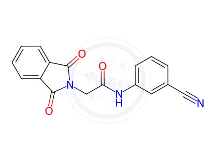 Chemical structure of N-(3-cyanophenyl)-2-(1,3-dioxoisoindolin-2-yl)acetamide