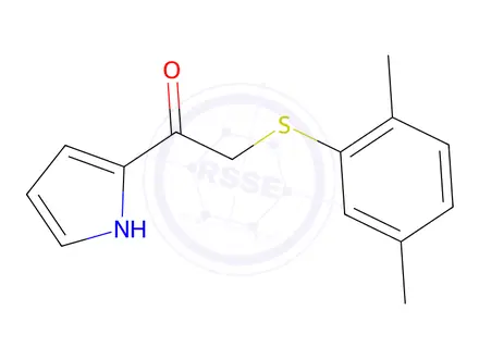 Chemical structure of 2-((2,5-Dimethylphenyl)thio)-1-(1h-pyrrol-2-yl)ethan-1-one