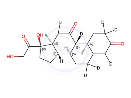 Chemical structure of Cortisone-[D8]