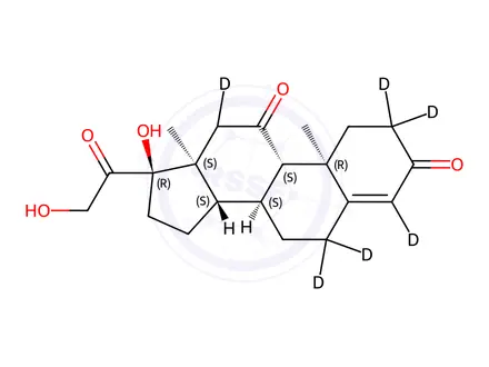 Chemical structure of Cortisone-[2H7]