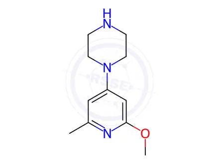 Chemical structure of Piperazine, 1-(2-methoxy-6-methyl-4-pyridinyl)-