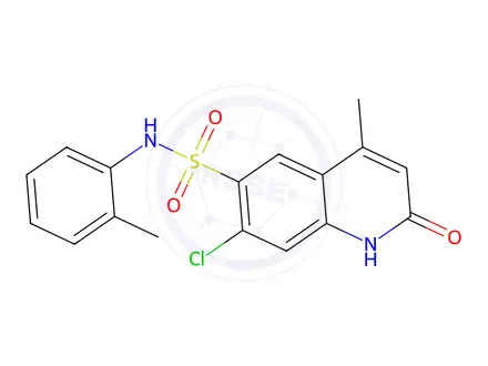 Chemical structure of 7-Chloro-4-methyl-2-oxo-N-(o-tolyl)-1,2-dihydroquinoline-6-sulfonamide