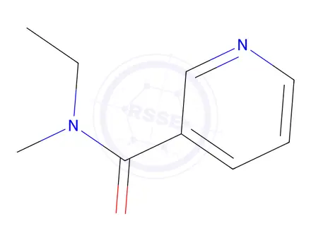 Chemical structure of N-ethyl-N-methylnicotinamide