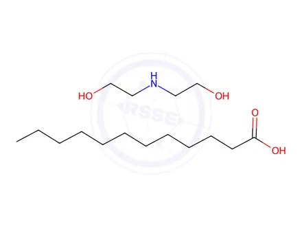Chemical structure of Dodecanoic acid, reaction products with diethanolamine