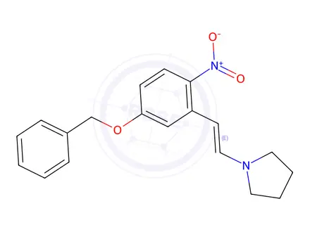 Chemical structure of 1-[2-(5-Benzyloxy-2-nitrophenyl)vinyl]pyrrolidine