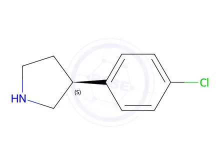 Chemical structure of (S)-3-(4-chlorophenyl)pyrrolidine