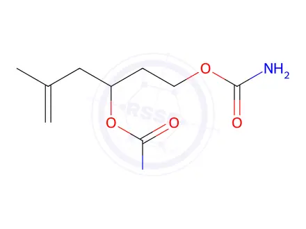 Chemical structure of Carbamic acid-2-carbamoyloxymethyl-2-methyl-pent-3-enyl ester