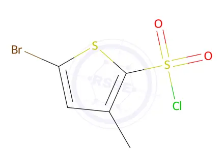 Chemical structure of 5-Bromo-3-methylthiophene-2-sulfonyl chloride