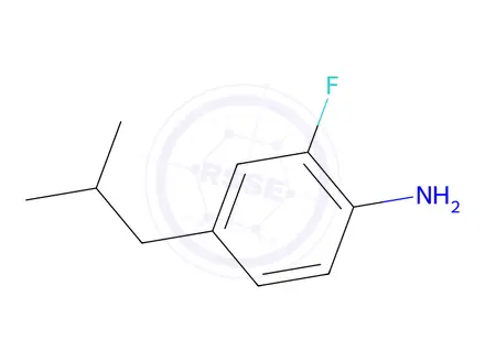 Chemical structure of 2-Fluoro-4-(2-methylpropyl)aniline