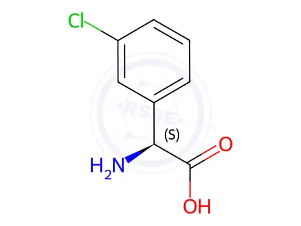 Chemical structure of (S)-Amino-(3-chloro-phenyl)-acetic acid