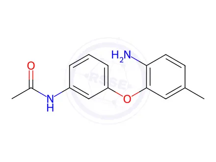 Chemical structure of N-[3-(2-Amino-5-methylphenoxy)phenyl]acetamide