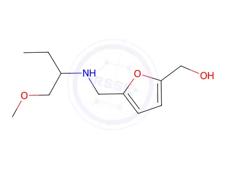 Chemical structure of (5-(((1-Methoxybutan-2-yl)amino)methyl)furan-2-yl)methanol