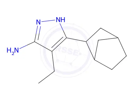 Chemical structure of 3-(Bicyclo[2.2.1]heptan-2-yl)-4-ethyl-1h-pyrazol-5-amine