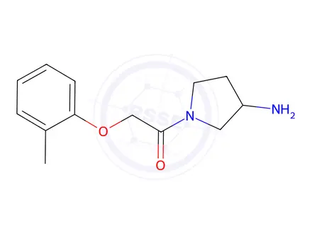 Chemical structure of 1-(3-aminopyrrolidin-1-yl)-2-(2-methylphenoxy)ethan-1-one