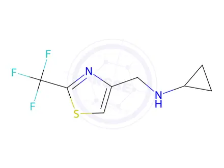 Chemical structure of N-((2-(trifluoromethyl)thiazol-4-yl)methyl)cyclopropanamine