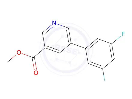 Chemical structure of Methyl 5-(3,5-difluorophenyl)nicotinate