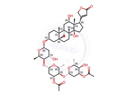 Chemical structure of ,-Diacetyldigoxin