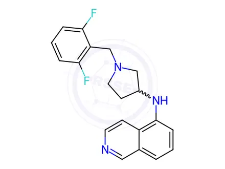 Chemical structure of N-(1-(2,6-Difluorobenzyl)pyrrolidin-3-yl)isoquinolin-5-amine