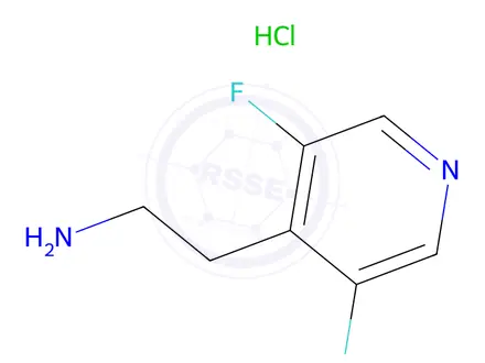 Chemical structure of 2-(3,5-difluoropyridin-4-yl)ethan-1-amine hydrochloride