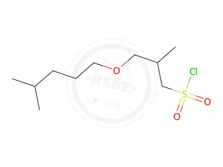 Chemical structure of 2-Methyl-3-((4-methylpentyl)oxy)propane-1-sulfonyl chloride