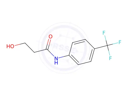 Chemical structure of 3-hydroxy-N-(4-(trifluoromethyl)phenyl)propanamide