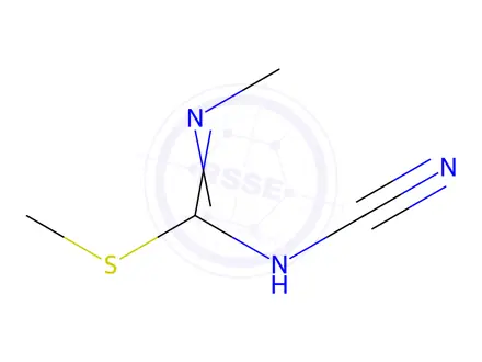 Chemical structure of N-Cyano-N′-methyl-S-methylisothiourea