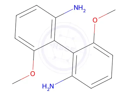 Chemical structure of 6,6'-Dimethoxy-2,2'-diaminobiphenyl